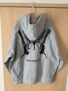 GALLIS ADDICTION パーカー グレー 蝶々のサムネイル