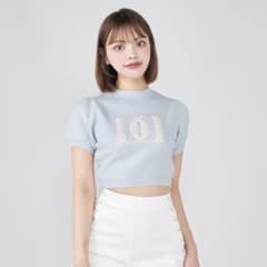 Darich バックオープンアップリケニットトップスのサムネイル