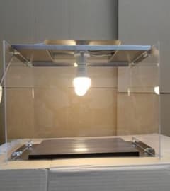 LEDランプ付き アクリル製 食品ショーケース 焼鳥 ホットドック 学園