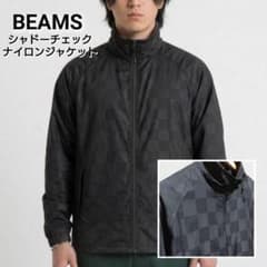 BEAMS シャドーチェック ナイロンジャケット M ブラック テック系 Y2Kのサムネイル