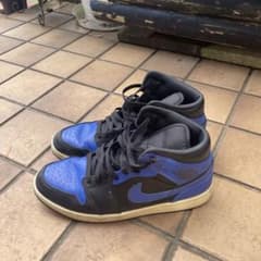 NIKE AIR JORDAN 1 ハイカット ブラック ブルーのサムネイル