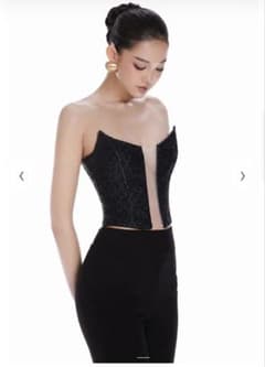 MAEL FEMME BETTY TOP ビスチェ ブラック XSのサムネイル