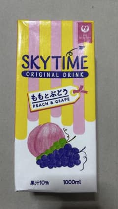 【匿名配送】SKYTIME ももとぶどう1000ml×2 賞味期限26/9/28のサムネイル