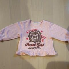子供服ピンクの水玉のトレーナーのサムネイル