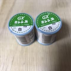 ミシン糸 白 ホワイト #60 150m 2個セットのサムネイル