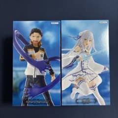 リゼロ　Re:ゼロから始める異世界生活　フィギュアGiGO限定スバル エミリア Re:ゼロから始める異世界生活 リゼロ フィギュア GiGO スバル エミリア