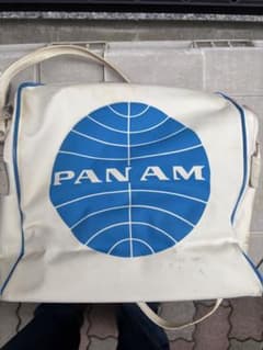 PAN AM ショルダーバッグ ホワイト/ブルー パンナム - メルカリ