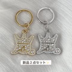 新品未使用】嵐を旅する展覧会 スワロフスキーキーホルダー ゴールド
