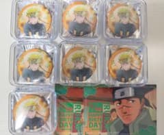 NARUTO うずまきナルト アニカフェ 缶バッジ イルカ バースデーカード