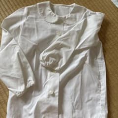 キッズ 長袖ブラウス ホワイト 丸襟のサムネイル