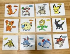 ポケモンパンシール 12枚セット まとめ売り　ブラッキー　ピチュー　初期のサムネイル