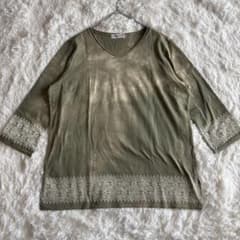 SIMPLE LIFE チュニック カーキ 7分袖のサムネイル