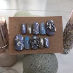 シンデレラ風 ネイルチップ ジェルネイル ハンドメイド オリジナル ディズニーのサムネイル