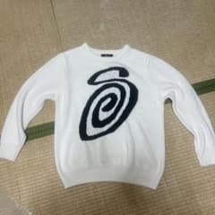 Stussy ホワイト スワールロゴ Mサイズ ニットのサムネイル
