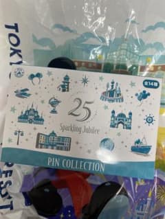 東京ディズニーシー25周年 ピンバッジ 14種セット スパークリング