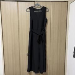 BANANA REPUBLIC ブラックウエストリボンオールインワンのサムネイル