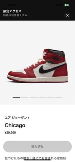 NIKE AIR JORDAN 1 RETRO Chicagoのサムネイル