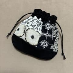 新入荷⚫︎ハンドメイド⚫︎ミナペルホネン⚫︎マール巾着 ミナペルホネンハンドメイドパッチワーク巾着 lintu rosy anemone