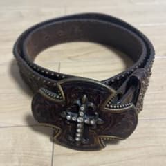 80s Justin ウエスタンベルト　レザーベルト 32インチのサムネイル