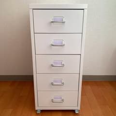 美品 IKEA ヘルメル 5段チェスト ホワイト - メルカリ