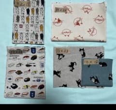 猫柄 生地 はぎれ 5枚セット ハンドメイドのサムネイル