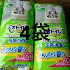 ユニ・チャーム デオトイレ ふんわり香る消臭・抗菌シート 20枚×4袋のサムネイル