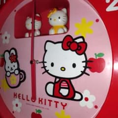 完全ジャンク ハローキティ HELLO KITTY サンリオ大型 壁掛け時計