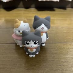 ねこに転生したおじさん ラバーフィギュア 全3種 コンプリートセット