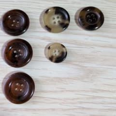 ブラウン系 4つ穴ボタン アソートセット ハンドメイドパーツ