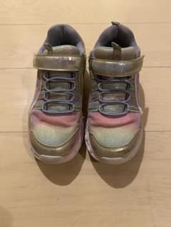 Skechers キッズスニーカー ピンク シルバーのサムネイル