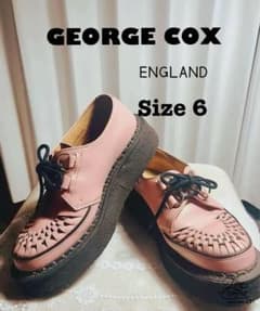 3588 GEORGE COX 可愛いピンク✖️ブラックラバーソール UK6インチ
