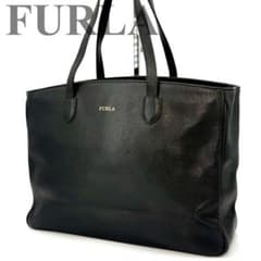 美品✨FURLA フルラ トートバッグ サフィアーノレザー 黒 A4可 肩掛け