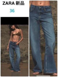 TRF RELAXED FIT ミッドブルー デニムパンツ　新品　36サイズのサムネイル