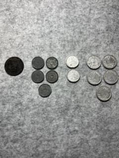 古銭まとめ売り 一銭4種合計13枚のサムネイル