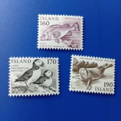 外国切手 アイスランド 1980年 動物 魚 3種セット凹版 - メルカリ