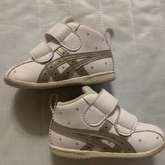 asicsベビーシューズ 星柄 ホワイト/ゴールド 13㎝のサムネイル
