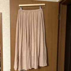 レディース ロングスカート ピンク プリーツのサムネイル
