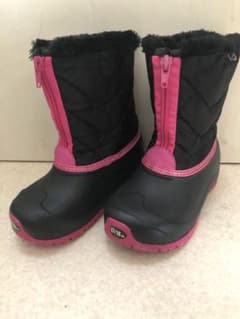 子供用スノーブーツ サイズ17cm〜18cm 黒／ピンクのサムネイル