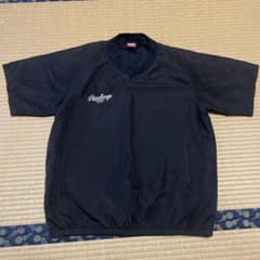 Rawlings 野球用 Vネック 半袖 プルオーバー ブラックのサムネイル