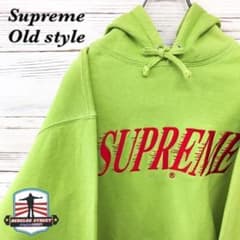 激レア》シュプリーム supreme☆パーカー L デカロゴ ピスタチオカラー 