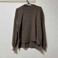 長袖 ニット ブラウン ハイネックのサムネイル