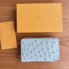 新品未使用】ITTI オーストリッチ 財布 ミントグリーン 二つ折り財布 