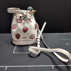 【値下げ可】COACH ストロベリー ミニバケット ハンド＆ショルダーバッグ 値下げ可】COACH ストロベリー ミニバケット ハンド＆ショルダーバッグ