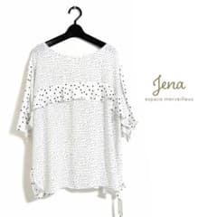 ■ 신품 Jena 2way 랜덤 도트 프릴 블라우스