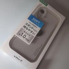 iPhone 17 リング付 ソフトクリアケース ELECOM