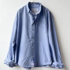 美品 フランク&アイリーン EILEEN リネン スキッパーシャツ ブルー 美品】フランク&アイリーン コットン100% スキッパーシャツ ブルー