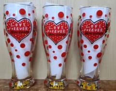 草間彌生 YAYOI KUSAMA ビアグラス LOVE FOREVER 3個 - メルカリ