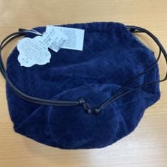 中川政七商店　布めの巾着　パイルジャガード網代　紺のサムネイル