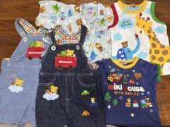 Miki House overalls and other items, bundle of 5.