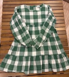PETIT BATEAU プチバトー ワンピース サイズ8 128cm 緑 長袖のサムネイル